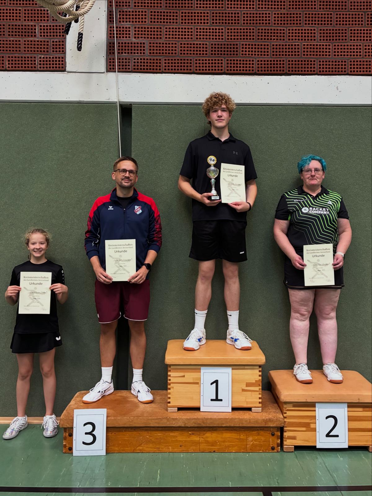 Mehr über den Artikel erfahren Tarik Staffa vom TuS Augustfehn gewinnt ungeschlagen die Tischtennis-Kreismeisterschaft